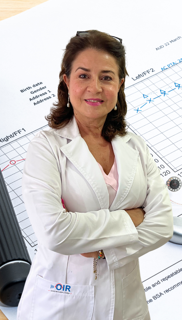 Ángela Patricia Serna Gallego, Directora y audióloga destacada de OIR Colombia.